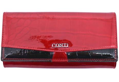 Dámská velká kožená lakovaná peněženka CONTI