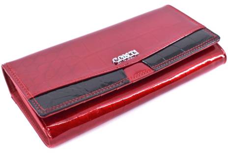 Dámská velká kožená lakovaná peněženka CONTI