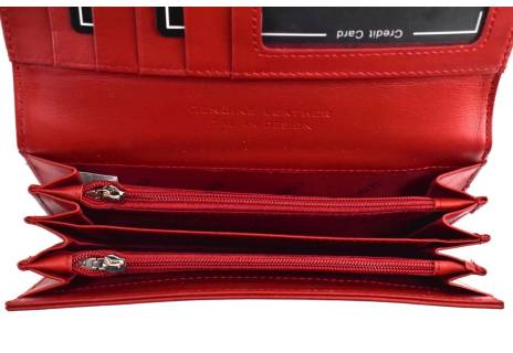 Dámská velká kožená lakovaná peněženka CONTI