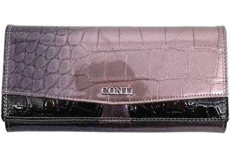 Dámská velká kožená lakovaná peněženka CONTI