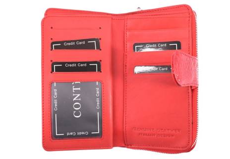 Dámská velká kožená lakovaná peněženka CONTI