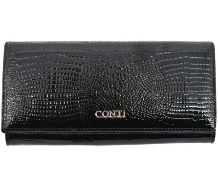 Dámská velká kožená lakovaná peněženka CONTI