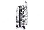 Cestovní palubní kufr na čtyřech kolečkách Arteddy - zebra (S)