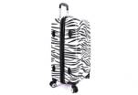 Cestovní skořepina kufr na čtyřech kolečkách Arteddy - zebra (L)