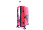 Cestovní palubní kufr na čtyřech kolečkách Arteddy ABS - motýl/fuxia(S)