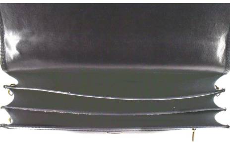 Kožená aktovka Arteddy - 3 komorová černá