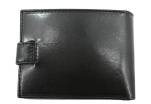 Pánská kožená peněženka  na šířku se zápinkou Emporio Valentini - černá