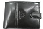 Pánská kožená peněženka  na šířku se zápinkou Emporio Valentini - tmavě hnědá