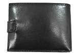 Pánská kožená peněženka na šířku se zápinkou Emporio Valentini - černá