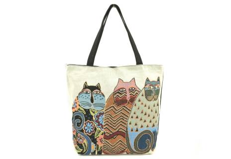 Kabelka/ taška s potiskem - kočky