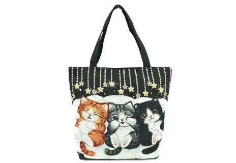 Kabelka/ taška s potiskem - kočky