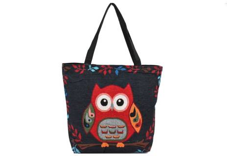 Kabelka/ taška s potiskem - sova