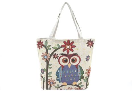 Kabelka/ taška s potiskem - sova