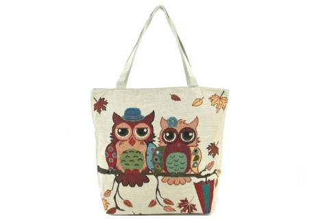 Kabelka/ taška s potiskem - sova