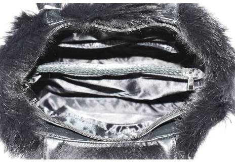 Dámská kabelka Herisson zdobená kožešinou