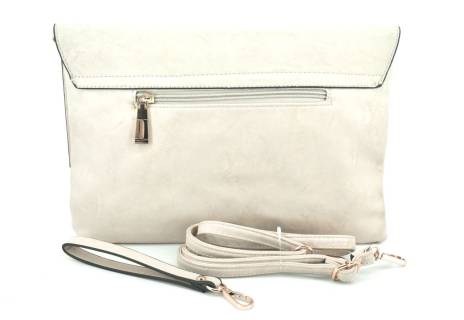 Dámská kabelka /psaníčko s klopnou - krémová