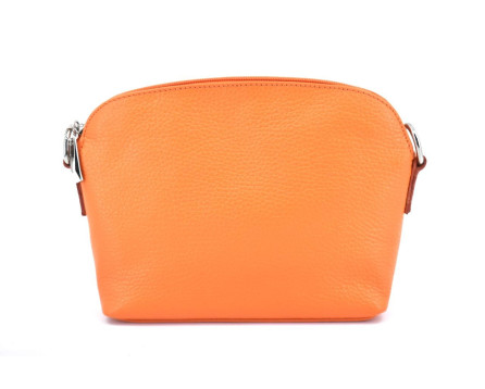 Dámská malá kožená kabelka crossbody Arteddy - oranžová