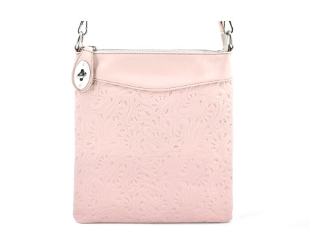 Dámská kožená kabelka crossbody Arteddy - růžová pudrová