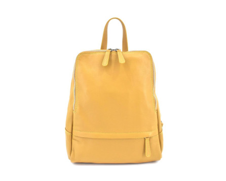 Dámský kožený batoh Arteddy - hořčicová
