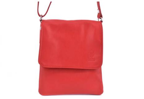 Dámská kožená crossbody kabelka s klopnou Arteddy