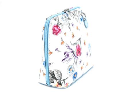 Dámská malá květovaná kožená kabelka crossbody Arteddy