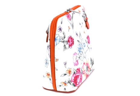 Dámská malá květovaná kožená kabelka crossbody Arteddy