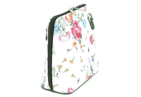 Dámská malá květovaná kožená kabelka crossbody Arteddy