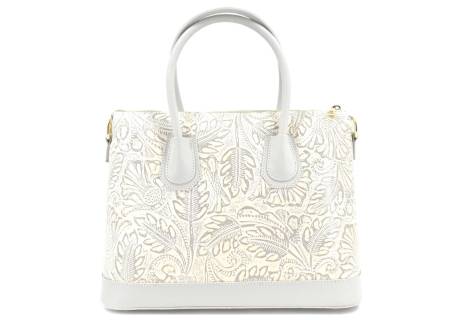 Dámská kožená kabelka s květovaným vzorem  Arteddy