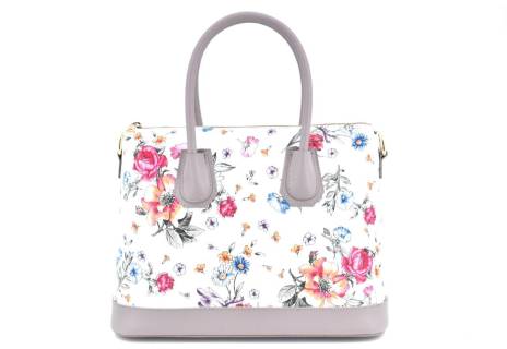 Dámská kožená kabelka s květovaným vzorem Arteddy