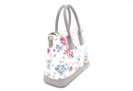Dámská kožená kabelka s květovaným vzorem Arteddy