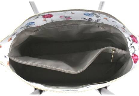 Dámská kožená kabelka s květovaným vzorem Arteddy