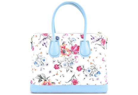 Dámská kožená kabelka s květovaným vzorem Arteddy