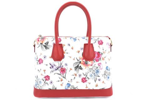 Dámská kožená kabelka s květovaným vzorem Arteddy