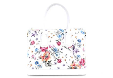 Dámská kožená kabelka s květovaným vzorem Arteddy