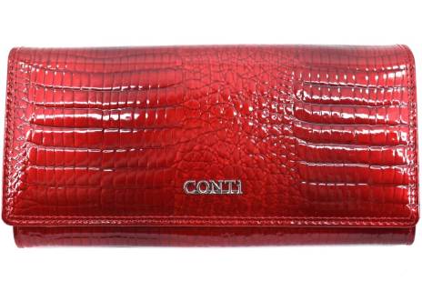 Dámská velká kožená lakovaná peněženka CONTI