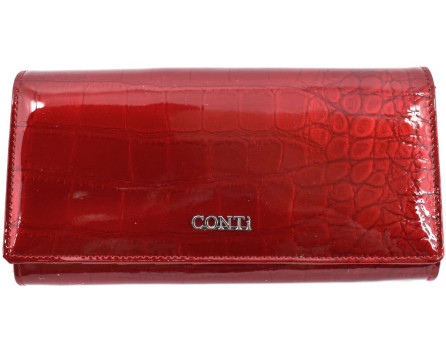 Dámská velká kožená lakovaná peněženka CONTI