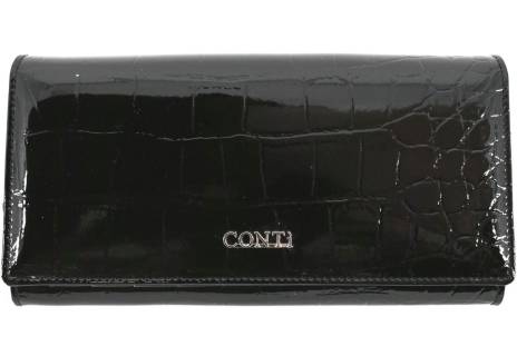 Dámská velká kožená lakovaná peněženka CONTI