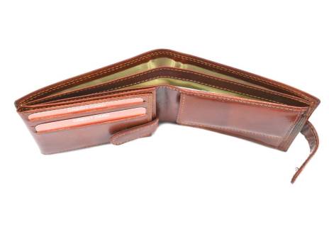 Pánská kožená peněženka  na šířku se zápinkou Coveri