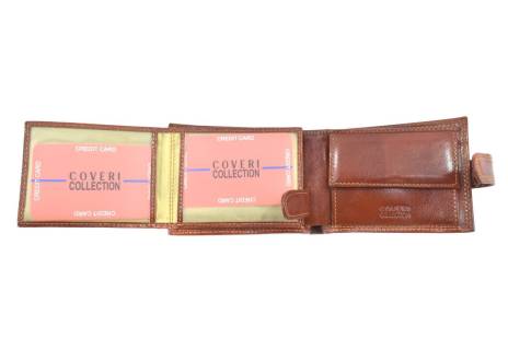 Pánská kožená peněženka  na šířku se zápinkou Coveri