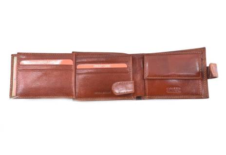 Pánská kožená peněženka  na šířku se zápinkou Coveri