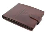 Pánská kožená peněženka na šířku se zápinkou Emporio Valentini - černá