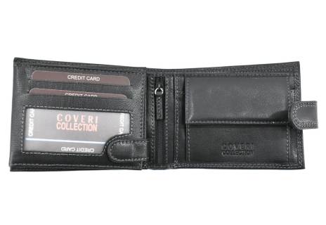 Pánská kožená peněženka  na šířku se zápinkou Coveri