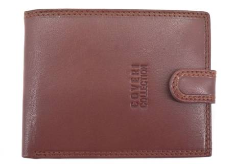 Pánská kožená peněženka  na šířku se zápinkou Coveri