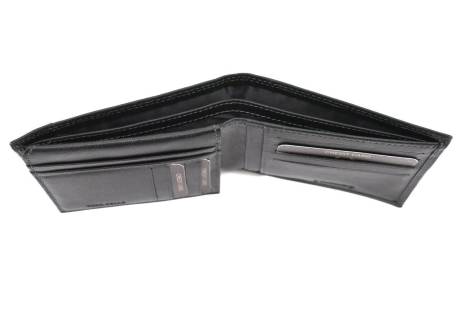 Moderní pánská kožená dokladovka Valentini - černá