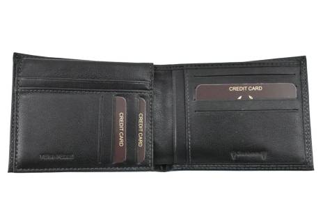 Moderní pánská kožená dokladovka Valentini - černá