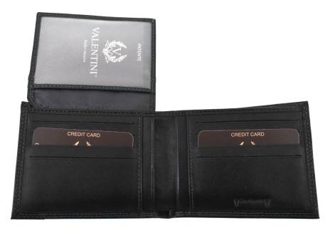 Moderní pánská kožená dokladovka Valentini - černá