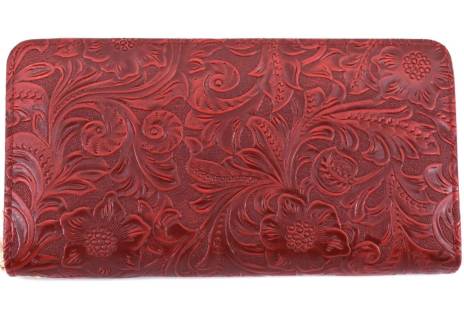 Dámská / dívčí velká peněženka  pouzdrového typu  s květovaným vzorem