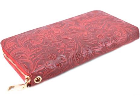 Dámská / dívčí velká peněženka  pouzdrového typu  s květovaným vzorem