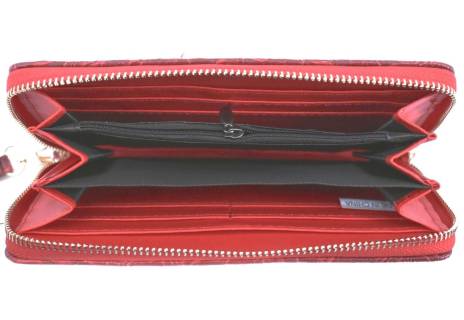 Dámská / dívčí velká peněženka  pouzdrového typu  s květovaným vzorem