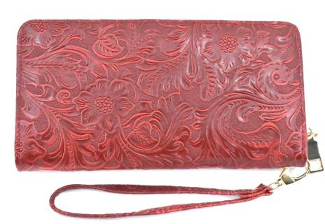Dámská / dívčí velká peněženka  pouzdrového typu  s květovaným vzorem